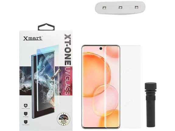 Zastitno staklo XMART UV Glue Full Cover + lampa za Honor Magic 5 Lite/ X9a