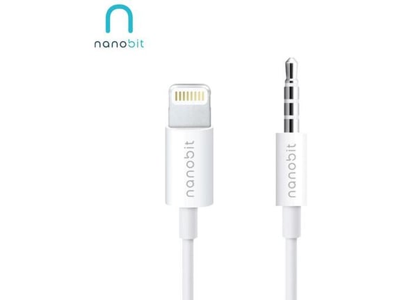 Adapter za slusalice Nanobit NB307 Lightning na AUX 1m