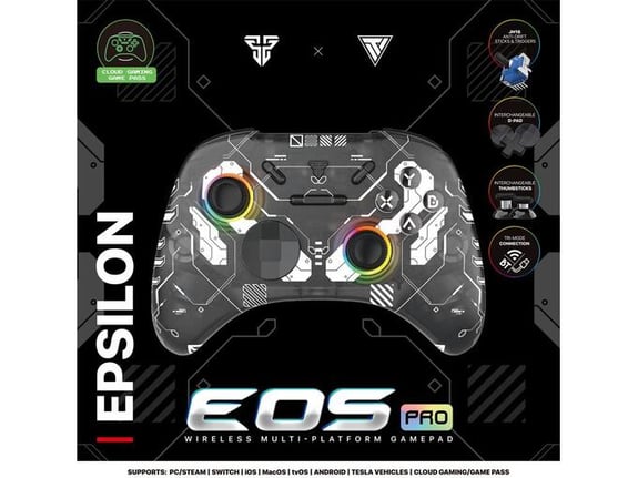 Joypad wireless Fantech WGP15 EOS PRO multiplatform RGB crni