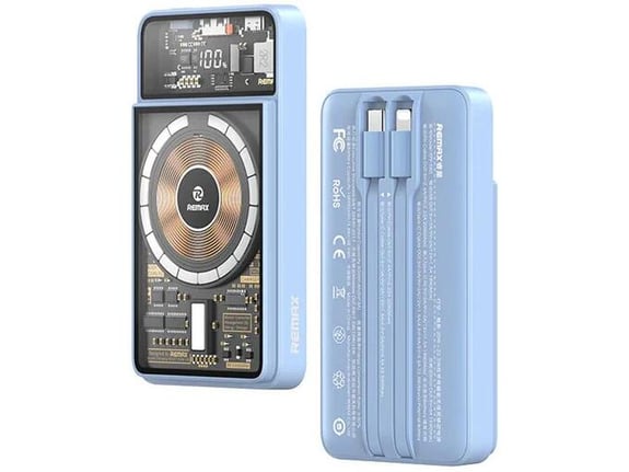 Power Bank REMAX Walking-Phantom RPP-580 Mag Charger 20W+22.5W PD+QC 10000 mAh plavi
