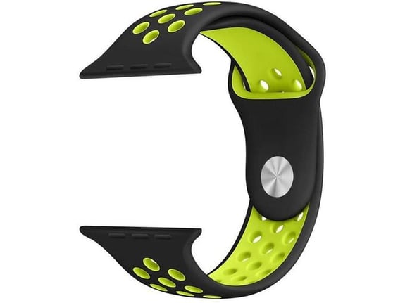 Narukvica za Apple Watch Sport Silicone Strap black green M/ L 42/ 44/ 45 mm