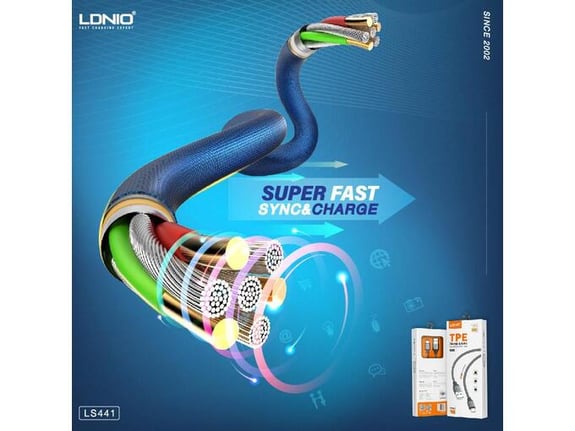 Kabl LDNIO LS441 USB na iPhone Lightning 1m