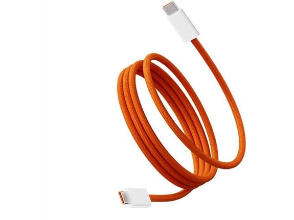Kabel Braided iPhone PD Type-C na Type-C 60W narandzasti 1m
