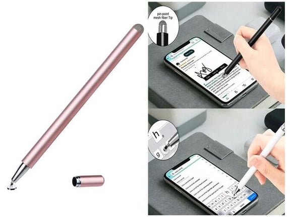 Olovka za touch screen 708 2u1 univerzalna roze zlatna