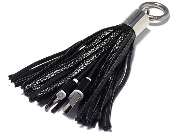 Kabel sa priveskom iPhone Lightning crni.