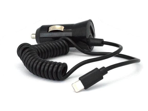 Auto punjac univerzalni 2u1 (iPhone Lightning + USB slot) crni 1A