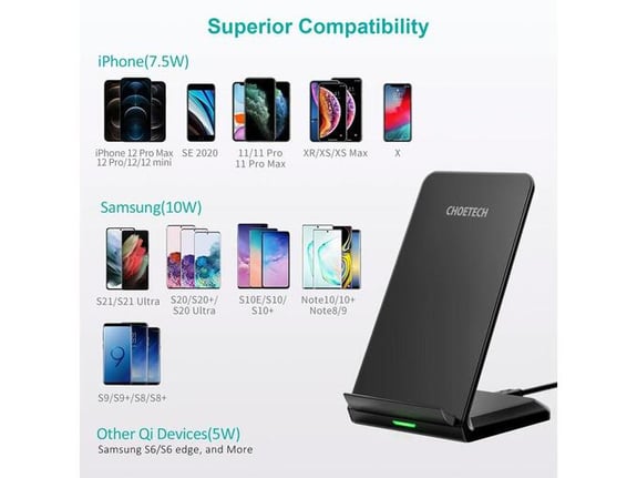 Bežični punjač i drzač Choetech T524 S 10W Fast Charger