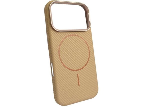 Maska za iPhone 17 Pro krem Mag Case Kevlar Ultra Thin