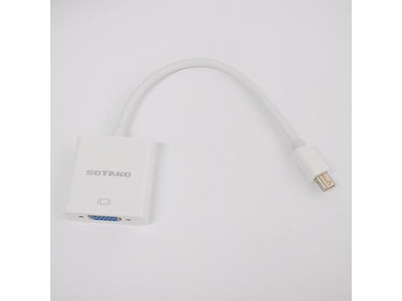 Adapter Sotako Mini DP na VGA beli