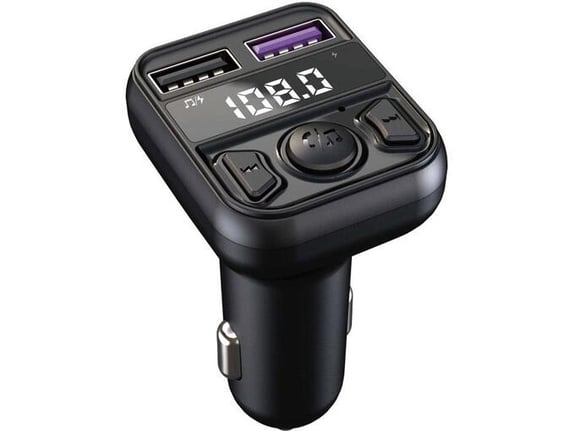 Bluetooth FM LED Transmiter C44 5V/ 3.1A crni