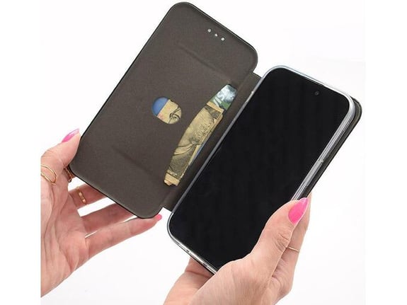 Maska za Xiaomi Redmi 14C/ A4 (2024) na preklop Nanobit Coral Book crna