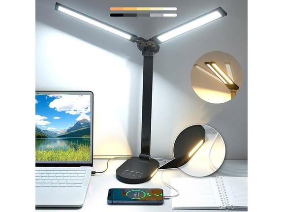 USB LED Desk Lampa sa bezicnim punjenjem JW-5508 crna