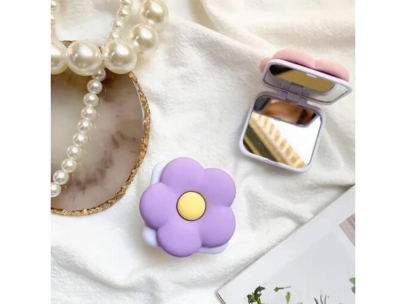 PopSocket Flower with mirror ljubicasti