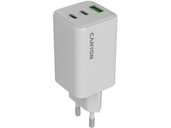 Canyon Kućni punjač CU65ACC GaN 65 W PD QC beli