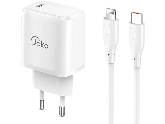 Konfulon Kućni punjač Joko JK91 + DC66 PD 20 W Lightning beli