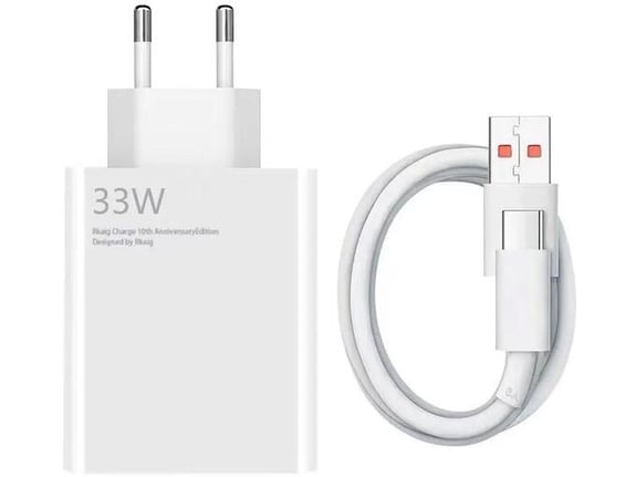 Xiaomi Kućni punjač PD 33 W sa USB na Type-C kablom beli
