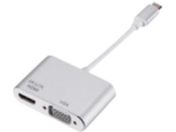 Stars Solutions Adapter USB-C na HDMI VGA sivi