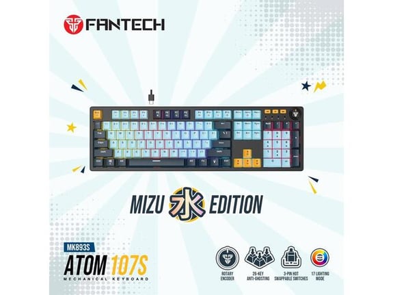 Tastatura mehanička Gaming Fantech MK893S RGB Atom 107S MIZU Blue (Blue Swich)