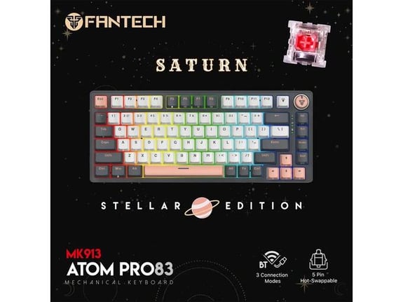 Tastatura mehanička Gaming Fantech MK913 RGB Atom PRO83 Wireless Saturn (RED switch)
