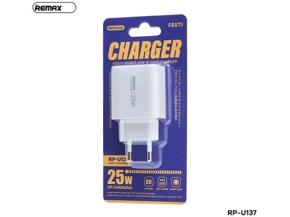 Kućni punjač REMAX Kiddy RP-U137 25W Fast Charger UE beli