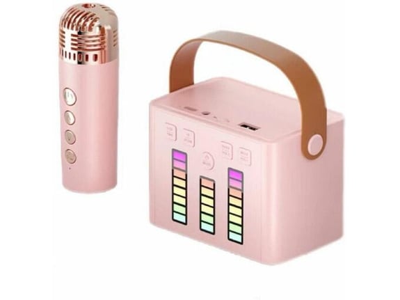 Bluetooth zvučnik karaoke set sa mikrofonom Q-2 roze