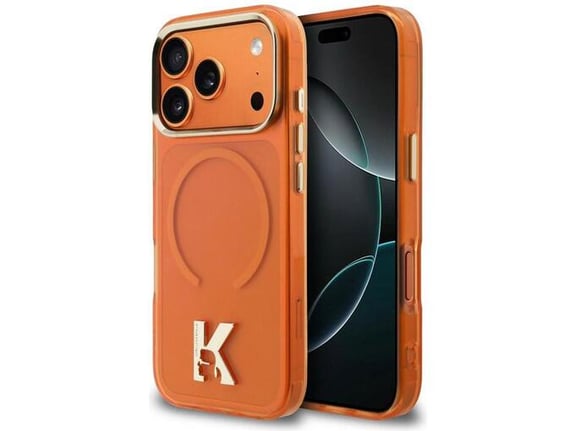 Maska Karl Lagerfeld IML K Head Logo MagSafe za iPhone 17 Pro narandzasta