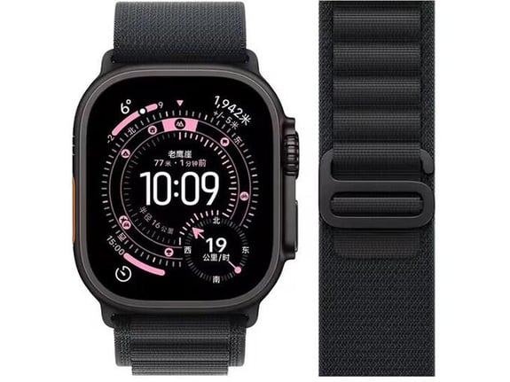 Narukvica za Apple Watch Ultra Strap Alpine Loop Titanium 42/ 44/ 45/ 49 mm L black