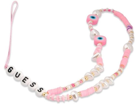 Vezica za mobilni Guess Strap Beads Shell Pink