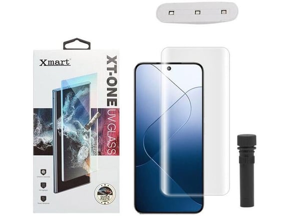 Zaštitno staklo XMART UV Glue Full Cover + lampa za Xiaomi 14 Ultra