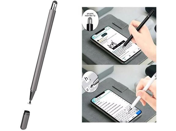 Olovka za touch screen 708 2u1 univerzalna tamno siva