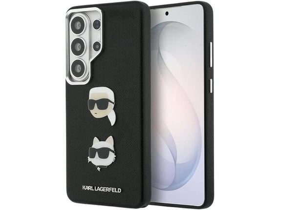 Maska Karl Lagerfeld Saffiano Double Heads Metal za Samsung S26 Ultra/ S948B crna