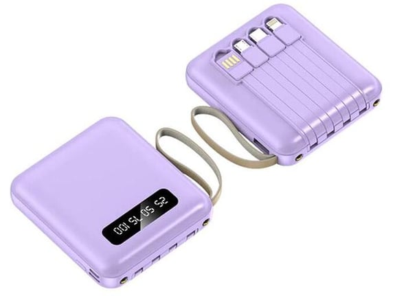 Power Bank Fast Charger 10000 mAh DC5V/ 2.1A ljubicasti