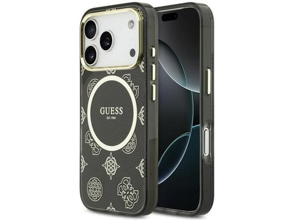Maska Guess IML Peony Dot MagSafe za iPhone 17 Pro Max siva