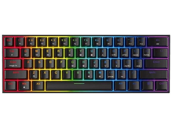 Tastatura mehanička Gaming Fantech MK857 RGB Maxfit61 crna (blue switch)