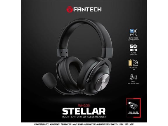 Bluetooth slušalice Fantech WHG05 crne