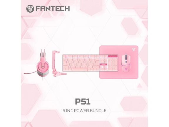 Combo set Gaming Fantech P51 Power 5u1 Sakura