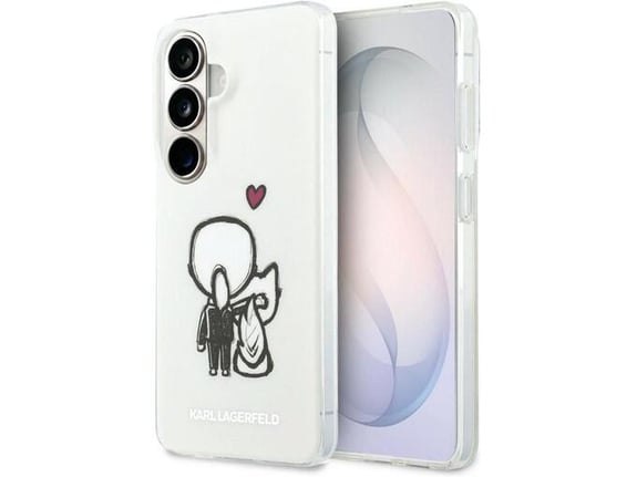 Maska Karl Lagerfeld IML Karl&Choupette MagSafe za Samsung S26/ S941B bela