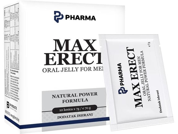 PP Products Max erect - Oral jelly for men (Premium inovativni preparat u kesicama za snaznu erekciju na bazi meda - 10 kesica)