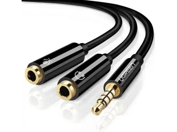Ugreen Audio kabl 3.5 mm na 2x 3.5 mm 0.2 m AV141