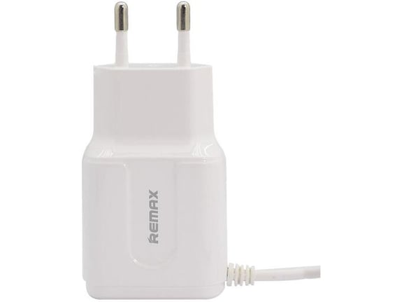 Kućni punjač REMAX RP-U22 HT2/ 1 dual USB 2.4A sa kablom iPhone Lightning beli