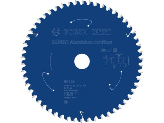 Bosch List kružne testere Expert Aluminium cordless 160mm 54T