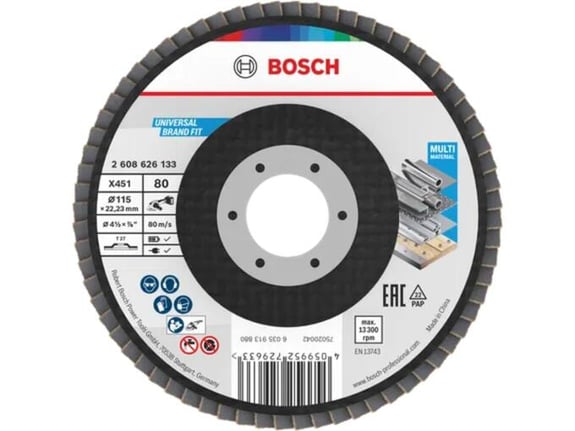 Bosch Brusni disk X451 115mm P80