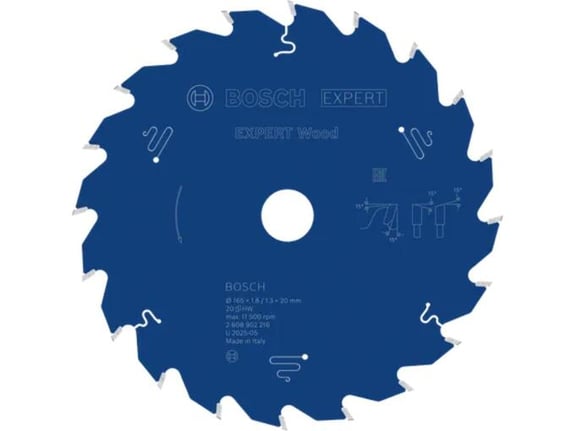 Bosch List kružne testere Expert Wood za drvo 165mm 20T
