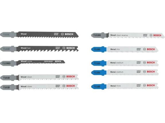 Bosch Set listova ubodne testere za drvo i metal 10 kom