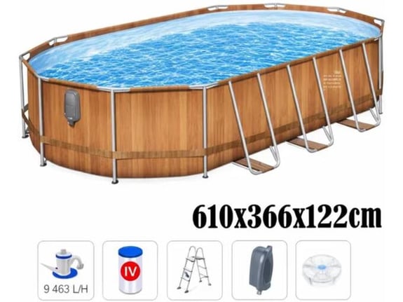BESTWAY steel pro max ovalni bazen, 610x366x122