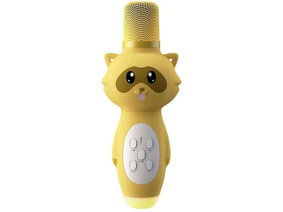 Mikrofon karaoke + zvucnik K6 zuti