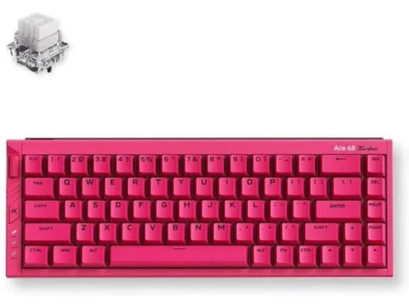 MCHOSE Žična Gaming tastatura Ace 68 Turbo Berry Red/Mount Tai Magnetic switch GT