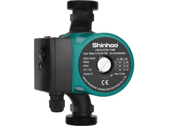 Shinhoo Basic S 25-4S 180 cirkulaciona pumpa sa tri brzine za grejanje DN25