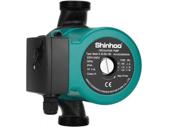 Shinhoo Basic S 25-8S 180 cirkulaciona pumpa sa tri brzine za grejanje DN25