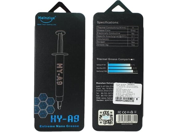 Halnziye Termalna pasta HY-A9 2 g 11 W/mK